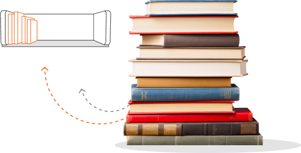 умная полка для учета книг